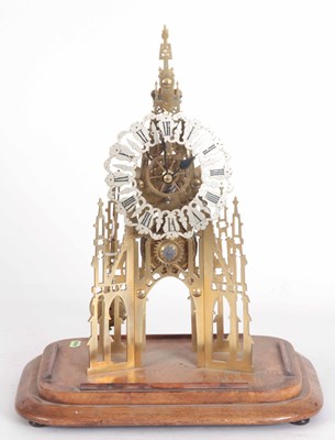 Lot 341 - A 19th CENTURY SCOTT MEMORIAL SKELETON CLOCK...