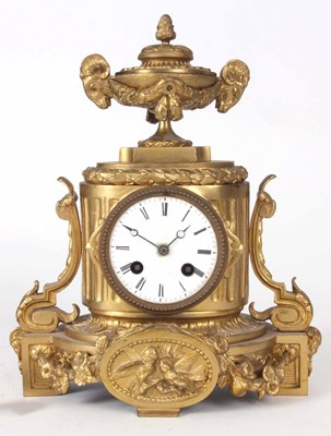 Lot 352 - A LATE 19th CENTURY FRENCH ORMOLU MANTLE CLOCK...