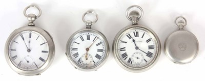 Lot 37 - A SELECTION OF FOUR SWISS POCKET WATCHES in...