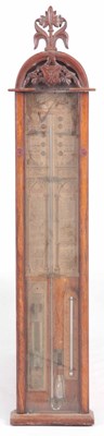 Lot 384 - A LATE 19th CENTURY OAK CASED ADMIRAL FITZROY...