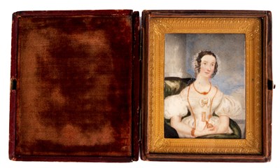 Lot 241 - An early Victorian half length PORTRAIT on...
