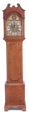 Lot 391 - AN EARLY 20th CENTURY OAK CASED GRANDMOTHER...