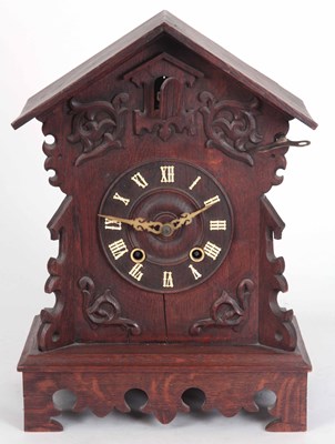 Lot 393 - A LATE 19th CENTURY BLACK FOREST CUCKOO MANTLE...