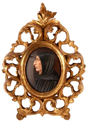 Lot 243 - A 19th Century Florentine oval miniature BUST...