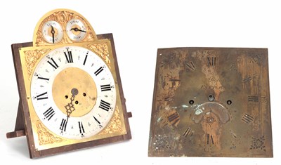 Lot 411 - TWO LONGCASE CLOCK MOVEMENTS, the first with...