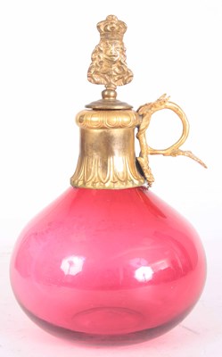 Lot 466 - A late 19th Century deep Cranberry and Gilt...