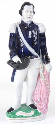 Lot 506 - A 19th CENTURY STAFFORDSHIRE FIGURE OF ADMIRAL...