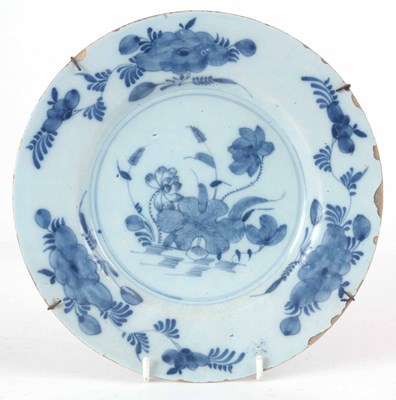 Lot 510 - A DELFT 18th CENTURY PLATE 23.5cm diameter...