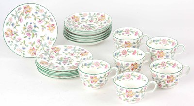 Lot 519 - A MINTON 18 PIECE TEA SERVICE "HADDON HALL...