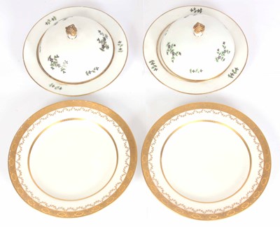 Lot 530 - A PAIR OF 19th CENTURY FRENCH PORCELAIN MUFFIN...