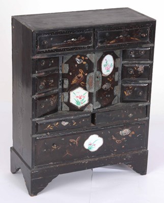 Lot 563 - JAPANESE LACQUERED COLLECTORS CABINET 35cm...