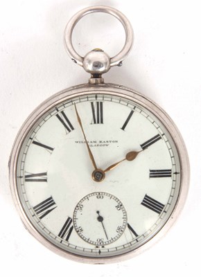 Lot 6 - WILLIAM EASTON AN OPEN FACED POCKET WATCH in a...