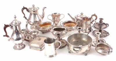 Lot 601 - A SELECTION OF SILVER PLATED WARE including 2...