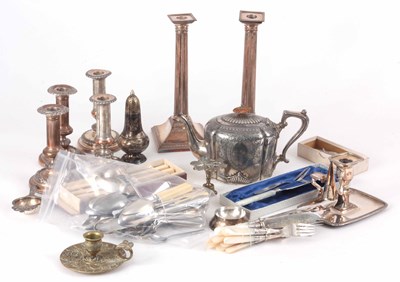 Lot 602 - A SELECTION OF SILVER PLATED WARE including...