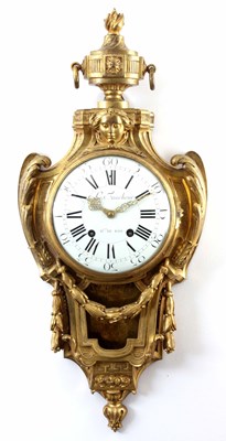 Lot 61 - A LATE 18th CENTURY FRENCH ORMOLU CARTEL CLOCK...