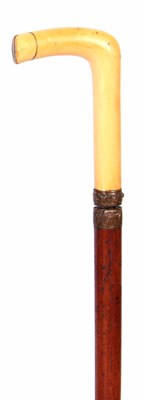 Lot 619 - AN EARLY 19TH CENTURY MALACCA IVORY HANDLE...