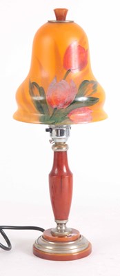 Lot 656 - AN ART DECO PHENOLIC TABLE LAMP with shaped...