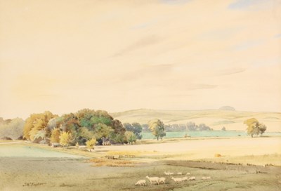 Lot 300 - C W TAYLOR - WATERCOLOUR DRAWING 
 Chancton...