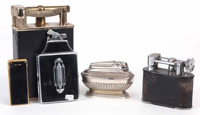 Lot 670 - A SELECTION OF FIVE, 3TABLE LIGHTERS AND 2 OTHERS