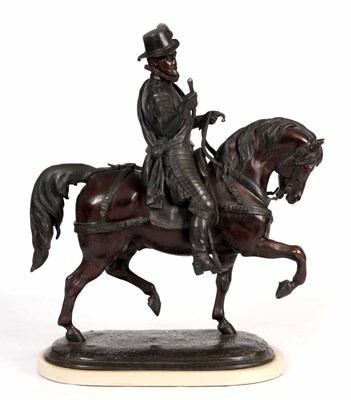 Lot 674 - A LARGE 19TH CENTURY BRONZE SCULPTURE OF...