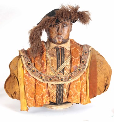 Lot 692 - AN EARLY 29th CENTURY PAPIER MACHE BUST OF...