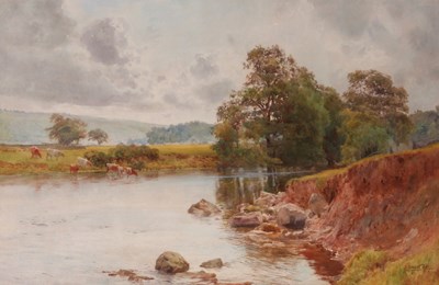 Lot 304 - CUTHBERT RIGBY 1850-1935 – WATERCOLOUR 

River...