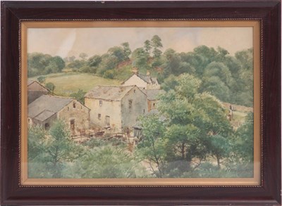 Lot 763 - J C MORLEY. watercolour of a farmhouse -...