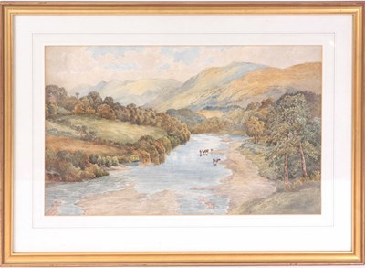 Lot 768 - A LATE 19th CENTURY WATERCOLOUR river scene...