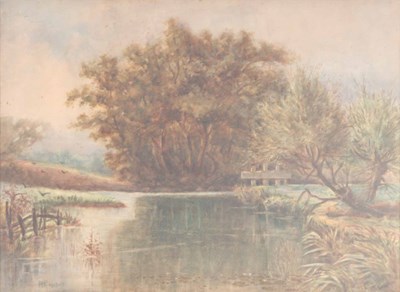 Lot 770 - H KINGSFORTH - WATERCOLOUR depicting a river...