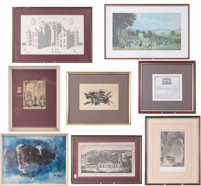 Lot 781 - A SELECTION OF EIGHT PRINTS AND PAINTINGS IN...