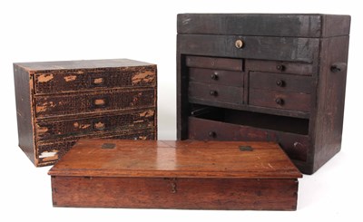 Lot 790 - A MACHINIST TOOL CHEST 44cm together with a...