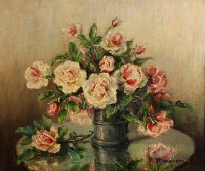Lot 322 - MARION BROOM 1878-1962 – OIL ON CANVAS 

Roses...
