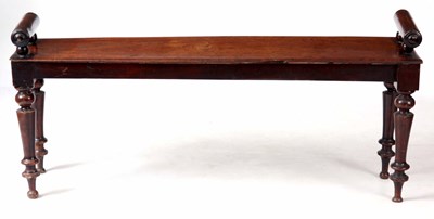 Lot 818 - A WILLIAM IV MAHOGANY WINDOW SEAT with...