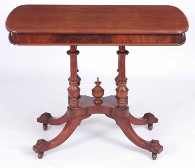 Lot 836 - A LATE VICTORIAN MAHOGANY SIDE TABLE with...