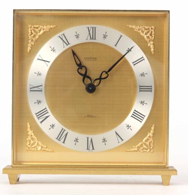 Lot 85 - A MID 20th CENTURY BRASS MANTLE CLOCK SIGNED...