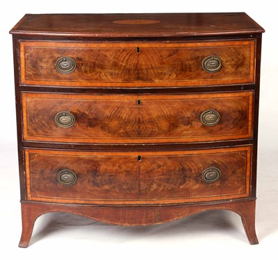 Lot 867 - A LATE 18TH CENTURY INLAID SATINWOOD...