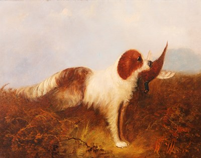 Lot 341 - W WASSEN - OIL ON CANVAS 

Gun dog in a...