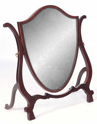 Lot 1030 - A 19TH CENTURY SHEILD SHAPED MAHOGANY TOILET...