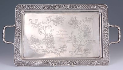 Lot 105 - AN EARLY 20th CENTURY CHINESE SILVER TWO...