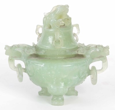 Lot 111 - A LATE 20th CENTURY CHINESE CARVED JADEITE...