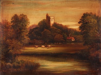 Lot 352 - LESLIE - OIL ON CANVAS  

“Cookham Church on...