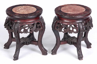 Lot 173 - A PAIR OF LATE 19TH CENTURY CHINESE CIRCULAR...