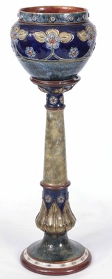 Lot 20 - A LATE 19TH CENTURY ROYAL DOULTON JARDINIERE...