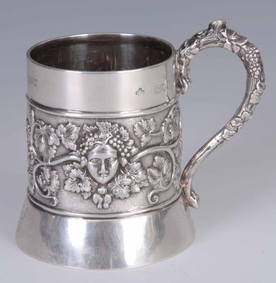 Lot 239 - A LATE 19th CENTURY SILVER CHRISTENING MUG the...