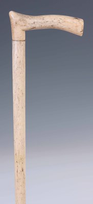 Lot 329 - A 19TH CENTURY WHALEBONE WALKING STICK with...