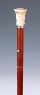 Lot 334 - AN EARLY 19th CENTURY IVORY HANDLED MALACCA...