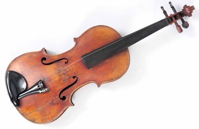 Lot 354 - A 19TH CENTURY VIOLIN AND BOW IN CASE the...