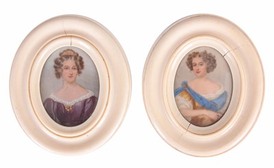 Lot 366 - A PAIR OF 18TH CENTURY PORTRAIT MINIATURES ON...