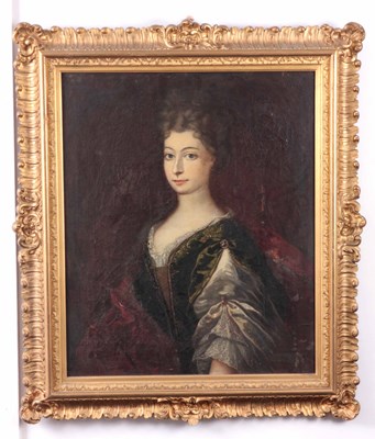 Lot 371 - AN 18th/19th CENTURY OIL ON CANVAS. Portrait...