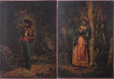 Lot 423 - A PAIR OF 19th CENTURY SPANISH OILS ON CANVAS....